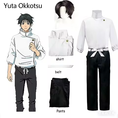 Anime "Jujutsu War" cosplay costume by Junta Okura, universal Halloween party uniform, top+ Pants+be