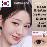 [10 PCS (1box)] Hapa Kristin Bean Kristin One-Day Drip Brown 13.2mm IVE’s Jang Wonyoung Worn Lens K-