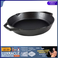 [sgstock] LODGE Cast Iron Dual Handle Pan, 12 inch, (L10SKL) Black