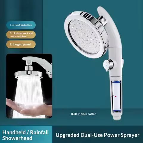 High-Pressure Boost with Handheld Shower Head Filter and Switch Rotatable Shower Head Shower Superch