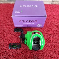 HIJAU Colorful Bc Lizard Reel with Green handle 19+1 bb drag 10 kg