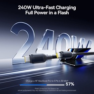 Baseus PicoGo 240W USB-C to USB-C Fast Charging Cable 1m 2m Braided Nylon Durable Data Cord with Liq