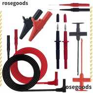ROSEGOODS1 Automotive Test Leads Kit, Red &amp; Black Multimeter, High Quality Test Wire Kit