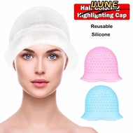 IJUNE Hair Coloring Highlighting Cap, With Hook Silicone Hair Coloring Hat,  Reusable Hair Dying Fro