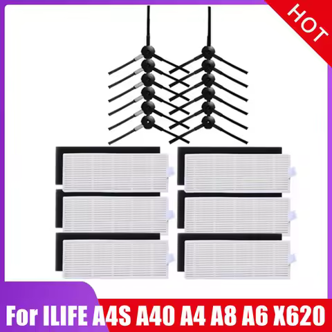 Side Brush Hepa Filter Sponge accessories for ILIFE A4s A40 A4 chuwi ILIFE A8 A6 X620 Robot Vacuum C