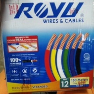 original royu thhn/thwn stranded wire per meter : 14/7, 12/7, 10/7, 8/7.