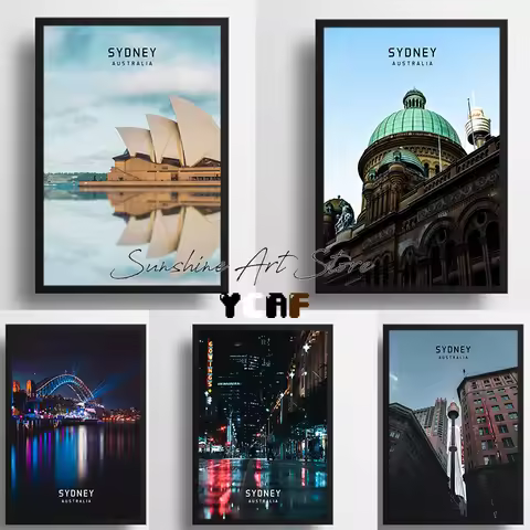 Australia Travel Poster Sydney City Poster Canvas Printing Australia Sydney City Travel Wall Art Dec