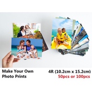 Photo Print 4R 50pcs or 100pcs (FREE Shipping + 3pcs 3R prints + Edit Service)