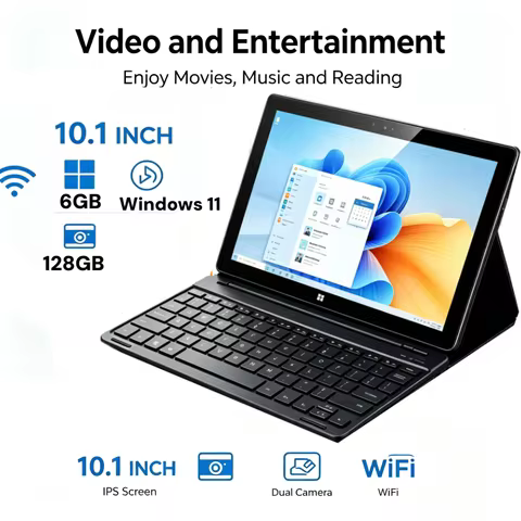 10.1 Inch Tab G6 Pro CWI513 Tablet PC 64 Bit Windows 11 Intel Celeron N5100 6GB RAM 128GB ROM Storag