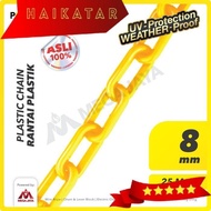 POWERTEC PVC Plastic Chain 8mm x 25m Plastic Chain - Yellow
