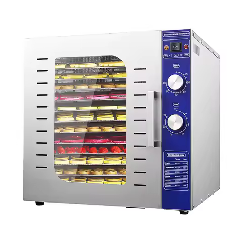 12 Trays Small Home Food Dehydrator For Fruit Vegetable Dryer Household Beef Jerky Drying Machine Ba