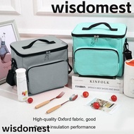 WISDOMEST Insulated Lunch Bag, Tote Box  Cloth Cooler Bag, Thermal Travel Bag Picnic Lunch Box Adult Kids