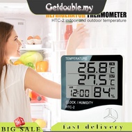 [Getdouble.my] Electronic Digital Thermometer Hygrometer Multi-functional Hourly Chime Clock ABS Tem