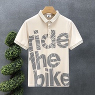 Men's Short-sleeved Polo Shirt 2023 Summer New Alphabet Print Lel T-shirt