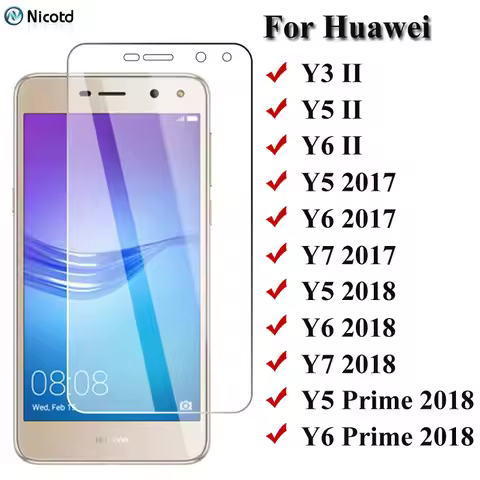 HD Tempered Glass for Huawei Y6 ii Y5 ii Y3 ii 9H Screen Protector Glass on Huawei Y6 Y5 Y7 2017 201