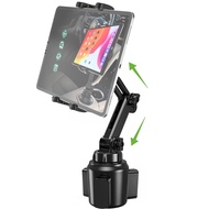 Car Cup Holder Tablet Mount for 4-13" iPad & Phone, Universal Truck Cup Tablet Mount with Adjustable