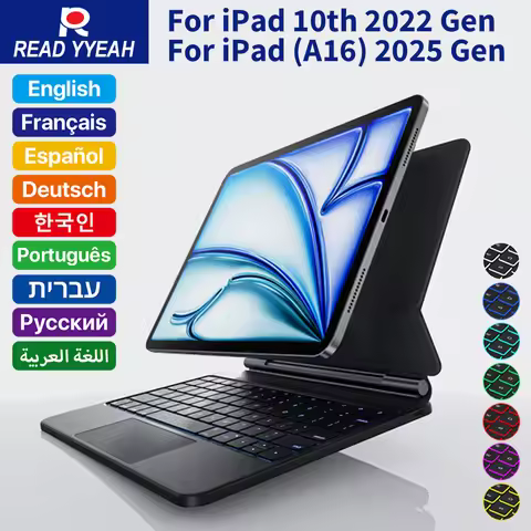 New Magic Wireless Bluetooth Keyboard for iPad Air 4 5 10.9in 10th 11th iPad A16 2025 Pro 12.9in Tab