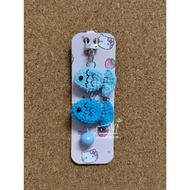 ~Gloria丽璇手作~(成品)手工毛线钩针编织小鱼钥匙扣,包包、手机挂件礼物。