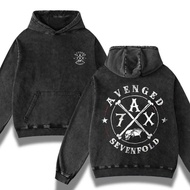 Avenged Sevenfold" Stone Wash Hoodie | Washing Washing | Jacket | Band Hoodie | A7X
