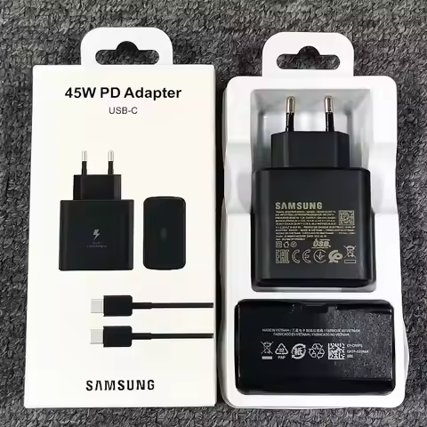 Samsung S24 Charger 45W PD Super Fast Charging Adapter for Galaxy S20 S21 S22 S23 Note 20 Ultra 10 P