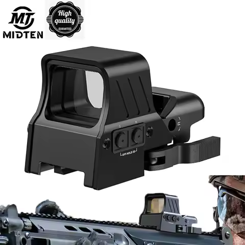MidTen Scope Riflescope 1X22X33mm Red Green Dot 4 Reticles Sight Quick Detach Optical Collimator Mou