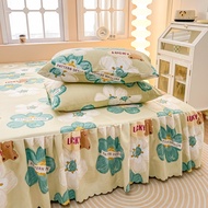Alls Wonderland Floral Elastic Bedsheet Deep Pockets Bed Skirt Princess Lace Bedskirt Height 40cm Si