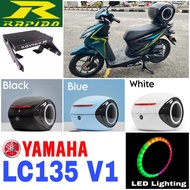 MONORACK RAPIDO YAMAHA LC135 V1 ALIEN TOP BOX 35L 35 LITER + LED LIGHT SIGNAL TAIL LAMP LCV1 LC4S LC