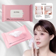 ALYSSA MADELINE MAKEUP REMOVER WIPES DEEP CLEANSING WET TISSUE 1PKT 10PCS