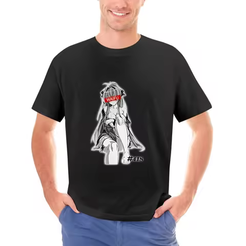 Mens Anime Japan Waifu Material Shirt Waifu Hentai Manga New Clothes