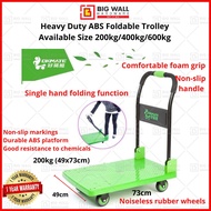 OKMATE Heavy Duty ABS Foldable Trolley Single Hand Folding Function 200kg/400kg/600kg Troli Berkuali