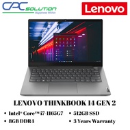 Lenovo ThinkBook 14 Gen 2 Notebook 14 Inch i7-1165G7 8GB DDR4 3200 Onboard 512G M.2 2242 NVMe SSD 3 