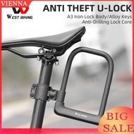 Bike U Lock Waterproof U-Shaped Lock Road Bicycle Lock Outdoor Cycling Equipment