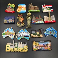 【Shipment Within 24 Hours‌】 Resin Fridge Magnet Food Fridge Magnet Singapore Fridge Magnet Artistic 