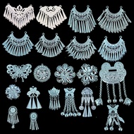 Minority Silver Ethnic Jewelry Clothing Accessories Silver Piece Accessories Aluminum Seedling Piece