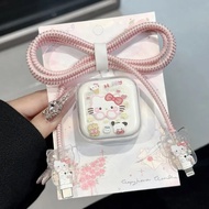 Cartoon Hello Kitty Charger Protector Cover Cable Protective Sleeve for IPhone 40w Charger Protector