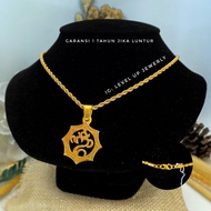 Ilut Necklace and Balinese Ongkara Pendant | One Year Warranty | Original Stainless Steel Necklace a