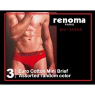 RENOMA Pro-Stretch Three Men Euro Cotton Mini Briefs  (REM4613)
