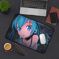 Waifu Deskmat ahegao | Anime mousepad aesthetic | Manga girls black white anaglyph glitch glitchcore