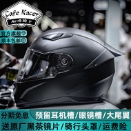 Coffee Rider Helmet Motorcycle Full Helmet Motorcycle 816 Big Tail M3 Retro Racing Summer Four Seaso