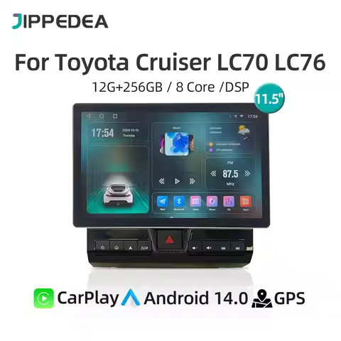 2K Android 14 Car Multimedia Player CarPlay GPS Navigation 4G WiFi Stereo Car Radio For Toyota Cruis