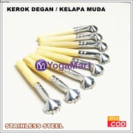 YM Kerok Degan Kelapa Muda Serutan Buah Degan Stainless Kerik Buah Kerok Jelly