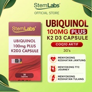 StemLabs Ubiquinol CoQ10 100mg + Vitamin K2D3 30 Kapsul Jantung, Tulang & Tenaga [Kelulusan KKM]