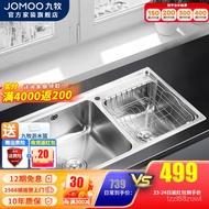 LP-8 QDH/Online🆎ZQM JOMOO（JOMOO） Sink304Stainless Steel Vegetable Washing Basin Kitchen Sink Household Thickened Sink Wa