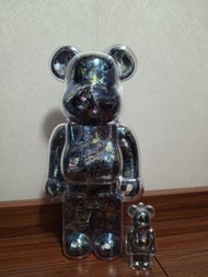 BE@RBRICK Jackson Pollock Studio Chrome Ver. 100% & 400% 套裝