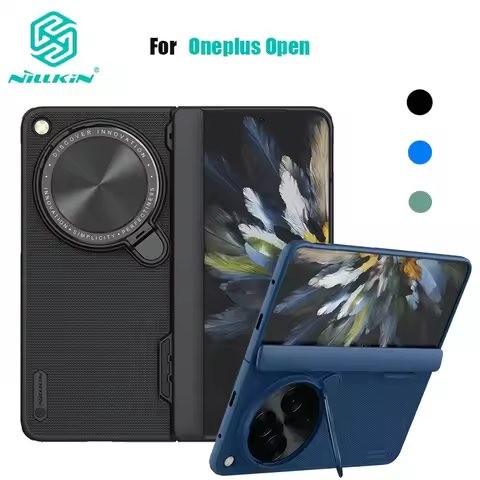 For OnePlus Open Case NILLKIN Frosted Shield Prop Full Coverage Lens Flip Bracket For One Plus Open 