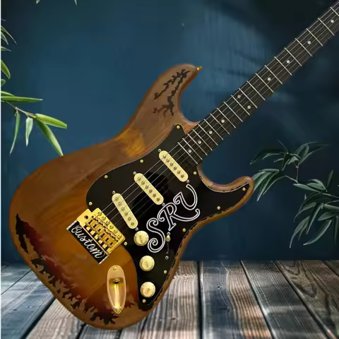 Stock Brown ST00S Alderwood Body Free Delivery Electric Guitar Rock Music