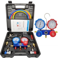 GIEVB Refrigerant Air Air Conditioning Manifold Gauge Maintenence Tools with Hose and Hook for R32 R134A R-410A R-404A Manifold Air QIOFD
