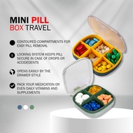 Cross Pill Box 4 / 6 Compartments Plastic Small Pill Box Square Portable Portable Pill Storage Box P