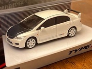 Honda Civic Type R FD2 - 本田思域模型車 1:64 1/64 Hobby Japan 白色碳纖頭冚 not minigt inno64 tarmac