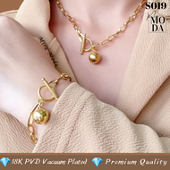 S019-18K Gold Plated Ball Pendant Necklace for Women | Bracelet SOLD SEPARATELY Hypoallergenic Not Pawnable MIRA MODA